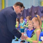 Wręczenie nagród w międzyszkolnych zawodach klas sportowych w rock’n’rollu akrobatycznym