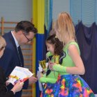 Wręczenie nagród w międzyszkolnych zawodach klas sportowych w rock’n’rollu akrobatycznym