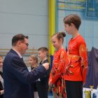 Wręczenie nagród w międzyszkolnych zawodach klas sportowych w rock’n’rollu akrobatycznym