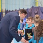 Wręczenie nagród w międzyszkolnych zawodach klas sportowych w rock’n’rollu akrobatycznym