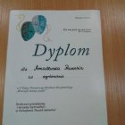 Dyplom wyróżnienia w konkursie recytatorskim przedszkolaków z Dąbrowy