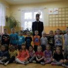Wizyta górnika w przedszkolu samorządowym w Dąbrowie 