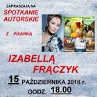 Spotkanie Autorskie z pisarką Izabellą Frączyk w Kłaju - już dziś! 