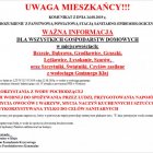 Uwaga Mieszkańcy: Brzezia, Dąbrowy, Grodkowic, Gruszek, Łężkowic, Łysokań, Szarowa