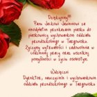 Podziękowania dla Pana Jacka Jawienia