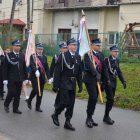 Obchody Dnia Niepodległości w Brzeziu przy pomniku J. Piłsudskiego. 