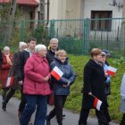 Obchody Dnia Niepodległości w Brzeziu przy pomniku J. Piłsudskiego. 