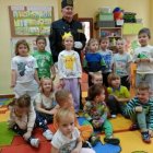 Odwiedziny górnika w Przedszkolu w Brzeziu.