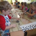 Warsztaty ceramiczne w Przedszkolu w Kłaju.
