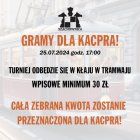 Szachowy turniej charytatywny dla Kacpra Sobasa!